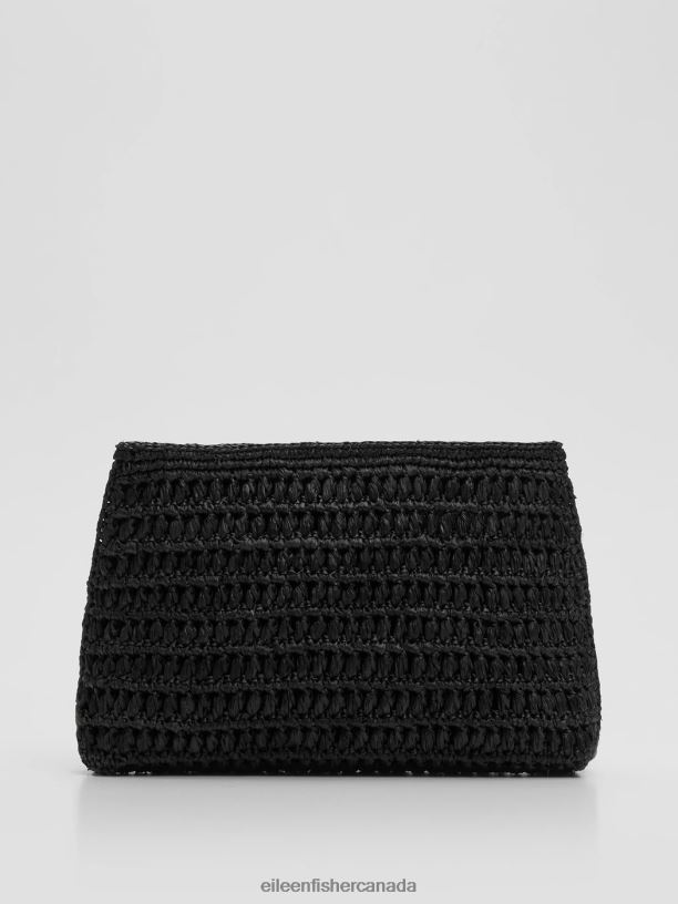 EILEEN FISHER Mar Y Sol Raffia Clutch Women BLACK Accessories 024FN1136