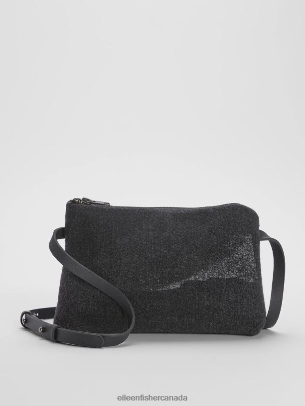 EILEEN FISHER Waste No More Crossbody Bag Women CHARCOAL Accessories 024FN1151