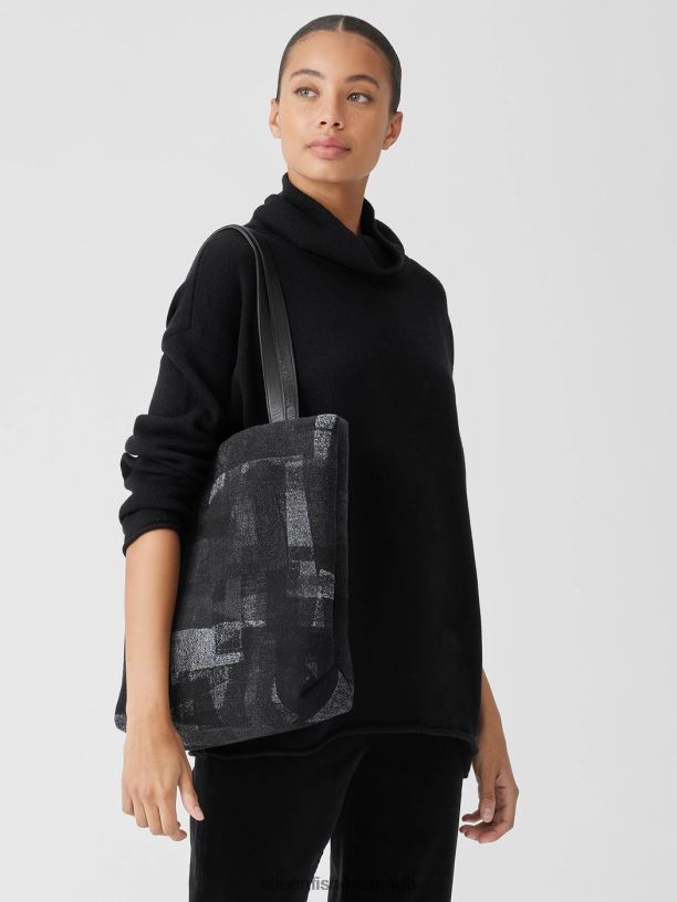 EILEEN FISHER Waste No More Felted Tote Women CHARCOAL Accessories 024FN1166
