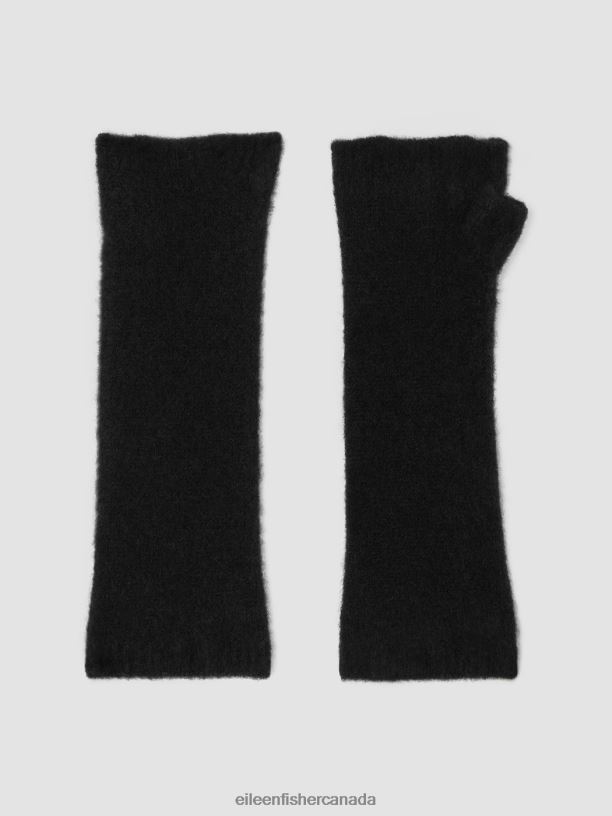 EILEEN FISHER Cashmere Silk Bliss Glovelettes Women BLACK Accessories 024FN1115