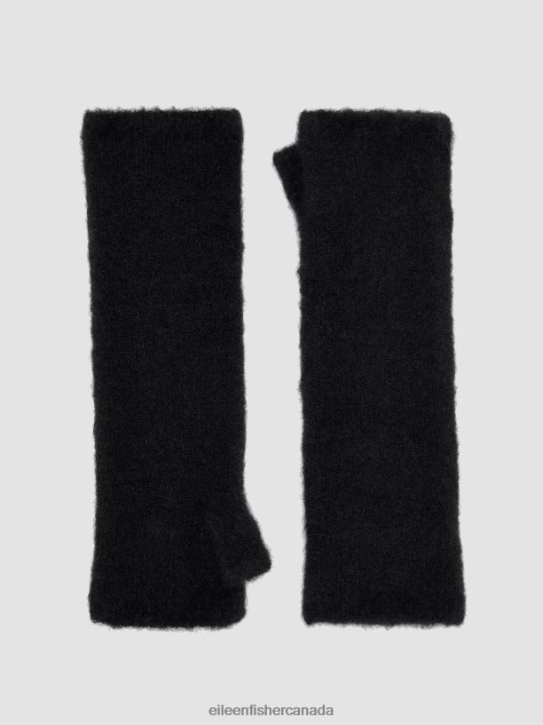 EILEEN FISHER Cashmere Silk Bliss Glovelettes Women BLACK Accessories 024FN1118