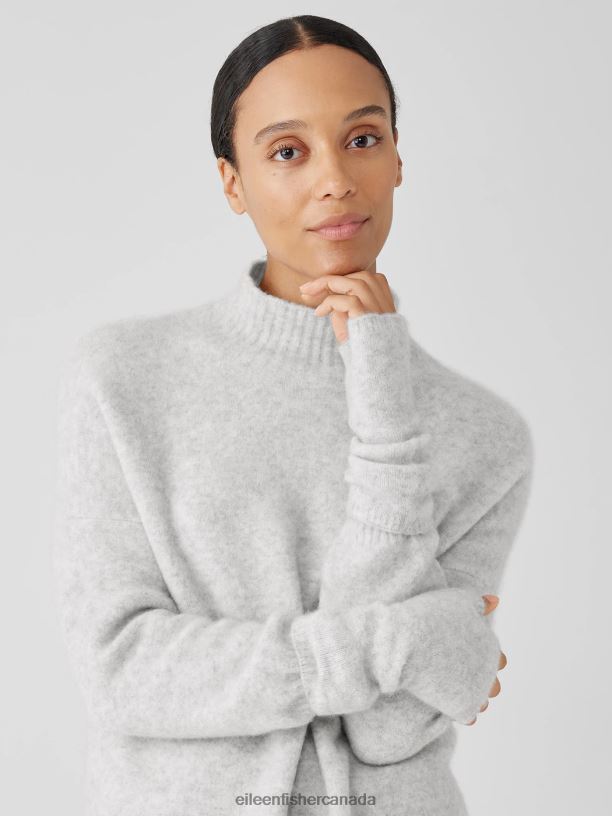 EILEEN FISHER Cashmere Silk Bliss Glovelettes Women PEARL Accessories 024FN1116