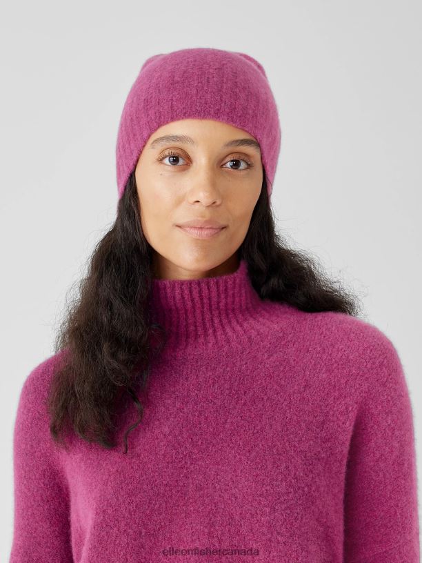EILEEN FISHER Cashmere Silk Bliss Hat Women MAGENTA Accessories 024FN1128