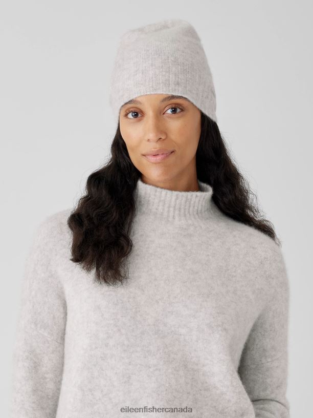 EILEEN FISHER Cashmere Silk Bliss Hat Women PEARL Accessories 024FN1126