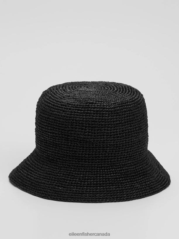 EILEEN FISHER Mar Y Sol Raffia Bucket Hat Women BLACK Accessories 024FN1129