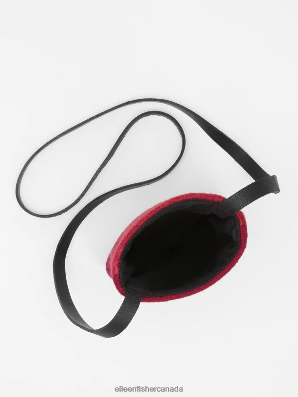 EILEEN FISHER Waste No More Felted Phone Pouch Slim Fit Women RED Accessories 024FN1155