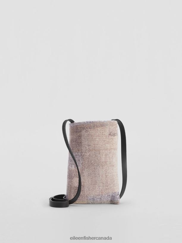 EILEEN FISHER Waste No More Felted Phone Pouch Women STONE Accessories 024FN1159