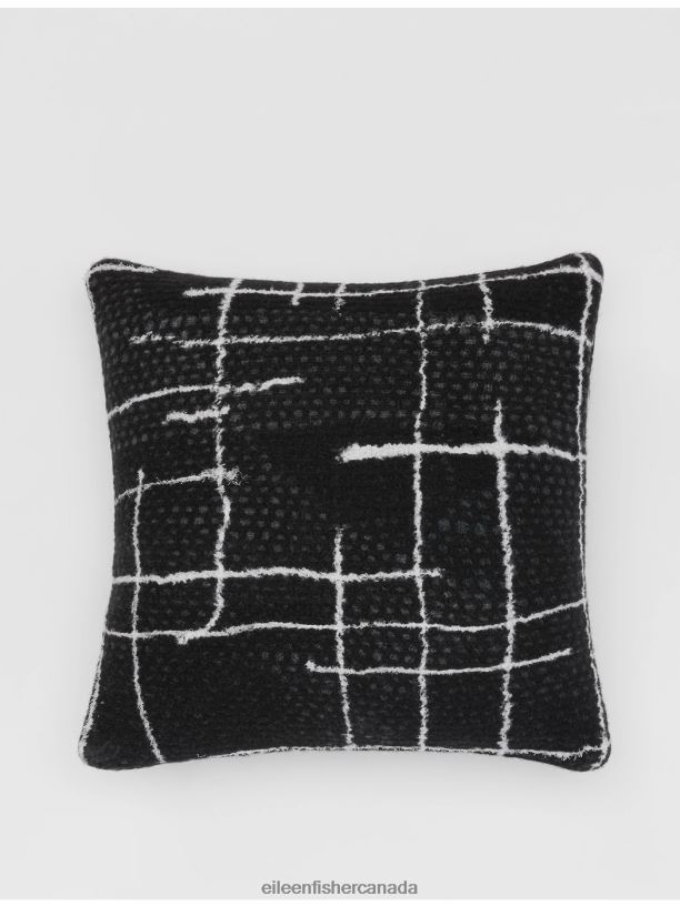 EILEEN FISHER Waste No More Felted Artisanal Pillow 11" by 11" Women BLACK Accessories 024FN1201