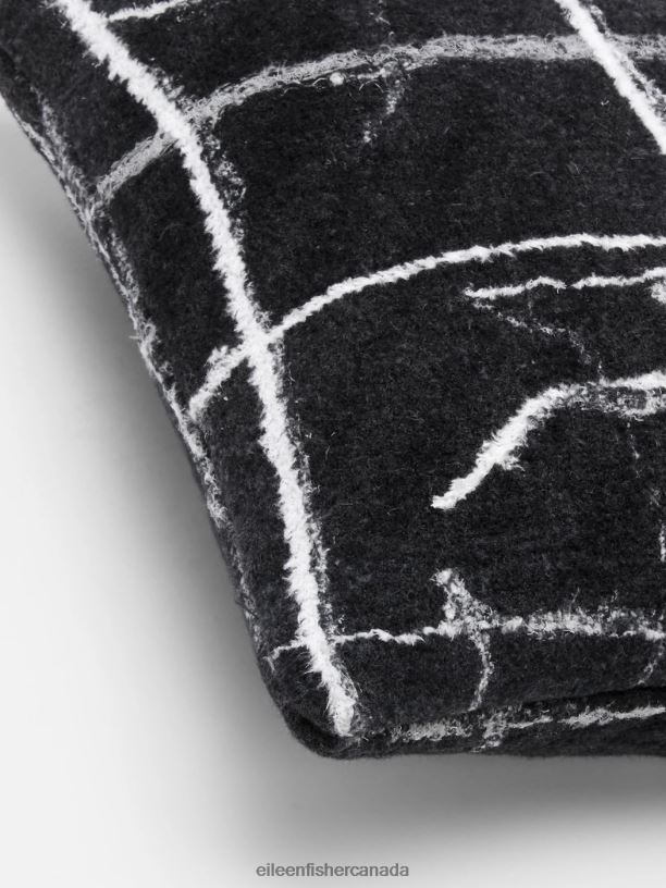 EILEEN FISHER Waste No More Felted Artisanal Pillow 11\" by 11\" Women BLACK Accessories 024FN1201