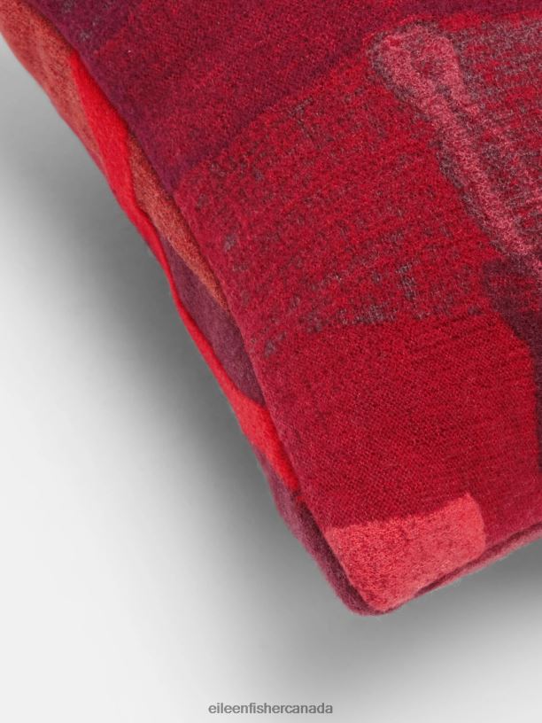 EILEEN FISHER Waste No More Felted Pillow 12\" by 20\" Women RED Accessories 024FN1200