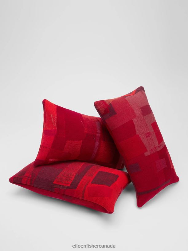 EILEEN FISHER Waste No More Felted Pillow 12\" by 20\" Women RED Accessories 024FN1200