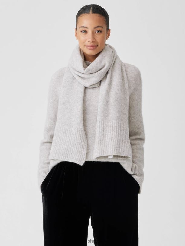 EILEEN FISHER Cashmere Silk Bliss Scarf Women PEARL Accessories 024FN1111