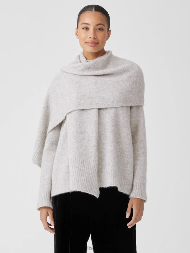 EILEEN FISHER Cashmere Silk Bliss Scarf Women PEARL Accessories 024FN1111