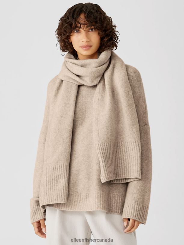 EILEEN FISHER Cashmere Silk Bliss Wrap Women BARLEY Accessories 024FN1107