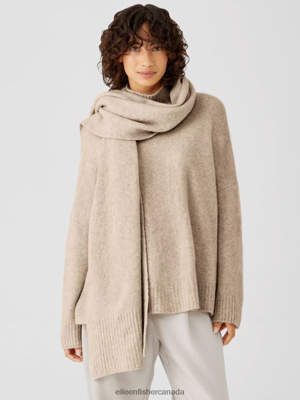 EILEEN FISHER Cashmere Silk Bliss Wrap Women BARLEY Accessories 024FN1107