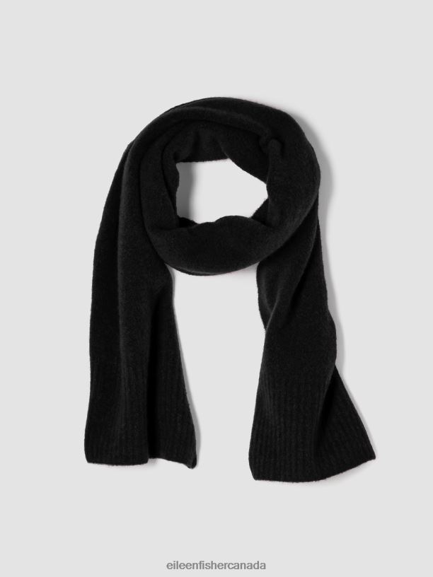 EILEEN FISHER Cashmere Silk Bliss Wrap Women BLACK Accessories 024FN1104