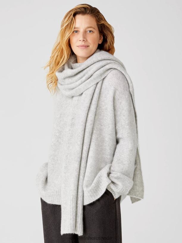 EILEEN FISHER Cashmere Silk Bliss Wrap Women PEARL Accessories 024FN1105