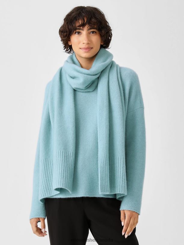EILEEN FISHER Cashmere Silk Bliss Wrap Women SEAFOAM Accessories 024FN1109