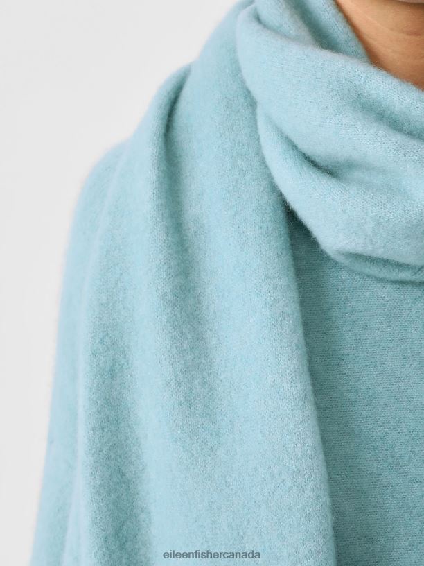 EILEEN FISHER Cashmere Silk Bliss Wrap Women SEAFOAM Accessories 024FN1109