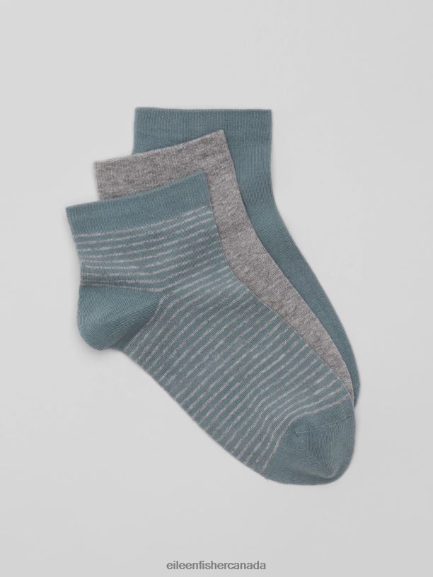 EILEEN FISHER Cotton Ankle Sock 3-Pack Women NILE Accessories 024FN1169