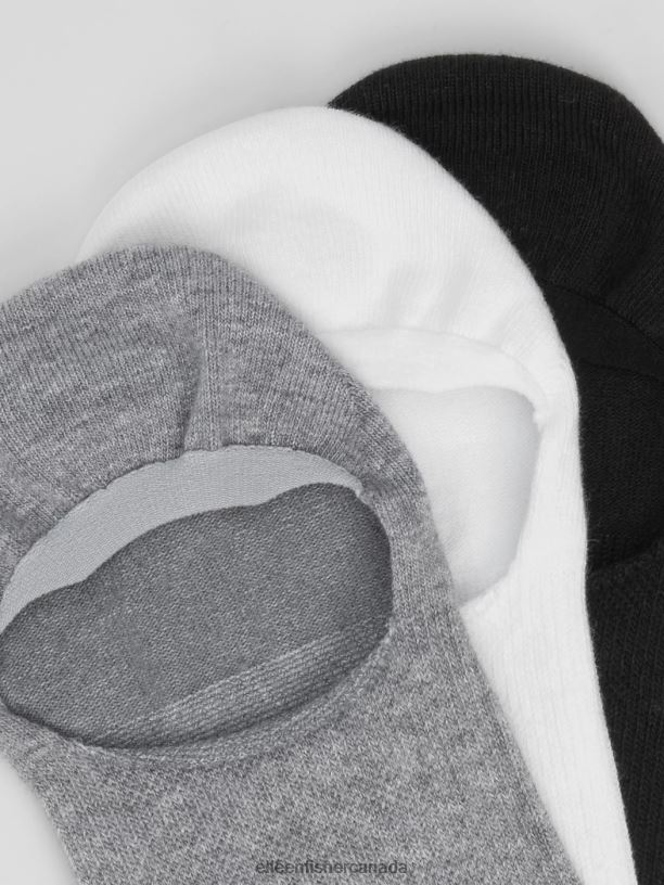 EILEEN FISHER Cotton Low-Profile Sock 3-Pack Women BLACK Accessories 024FN1184