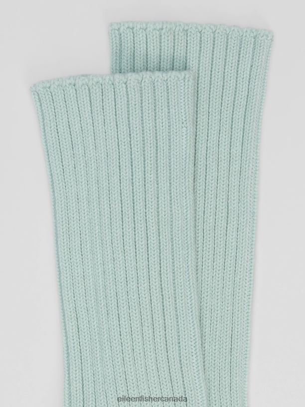 EILEEN FISHER Cotton Ribbed Trouser Sock Women ABSINTHE Accessories 024FN1179