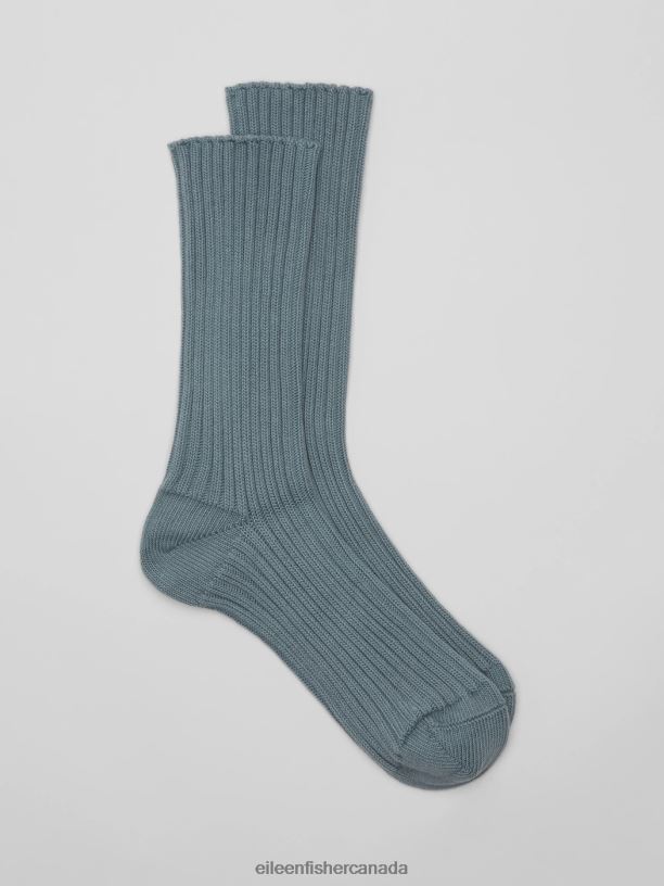 EILEEN FISHER Cotton Ribbed Trouser Sock Women NILE Accessories 024FN1177
