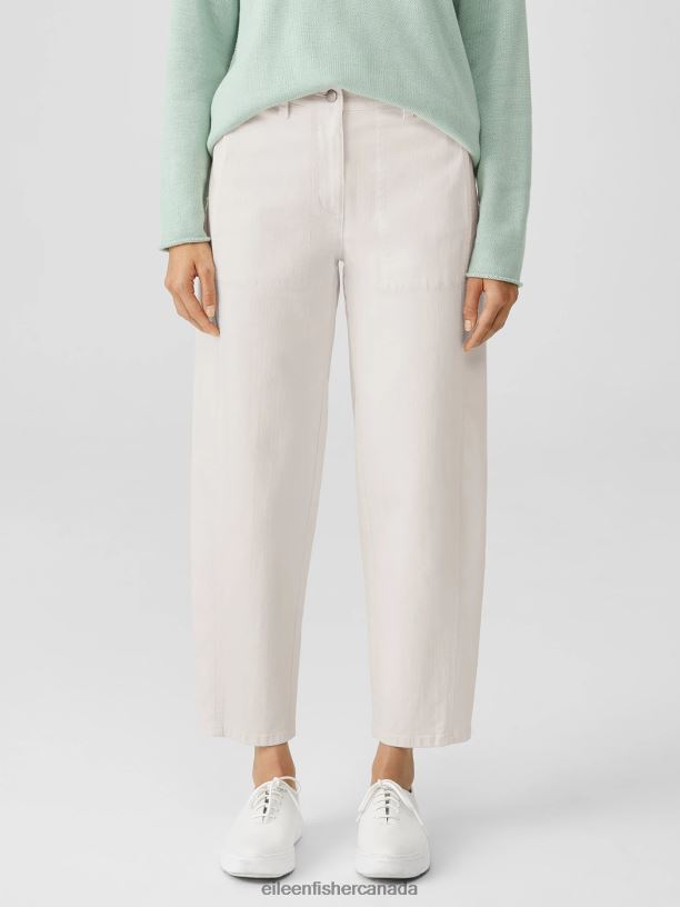 EILEEN FISHER Undyed Organic Cotton Denim Lantern Jean Easy Fit Ankle Length Women UNDYED NATURAL Clothing 024FN624