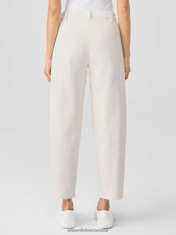 EILEEN FISHER Undyed Organic Cotton Denim Lantern Jean Easy Fit Ankle Length Women UNDYED NATURAL Clothing 024FN624