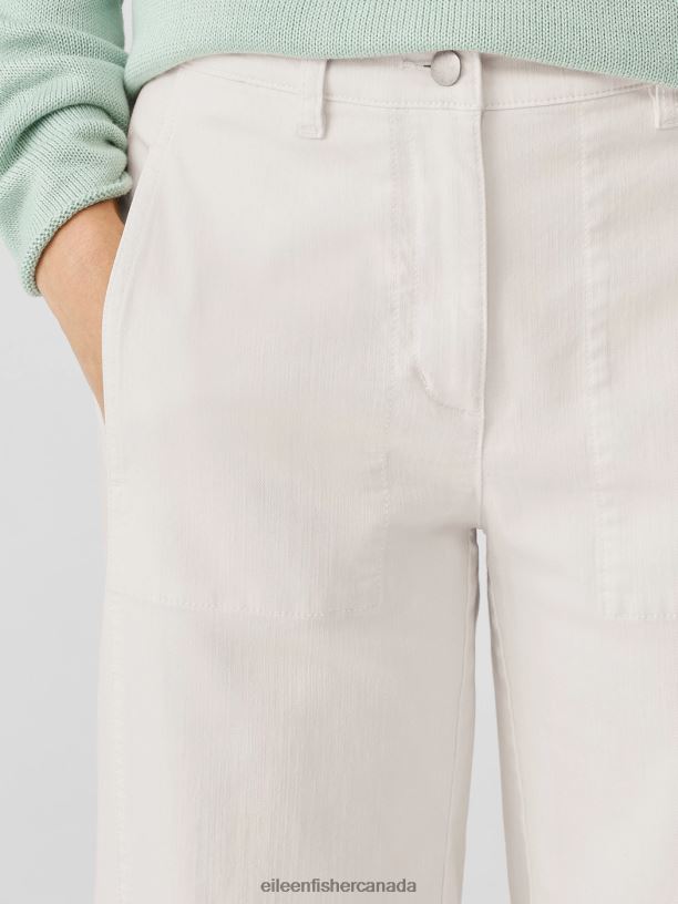 EILEEN FISHER Undyed Organic Cotton Denim Lantern Jean Easy Fit Ankle Length Women UNDYED NATURAL Clothing 024FN624
