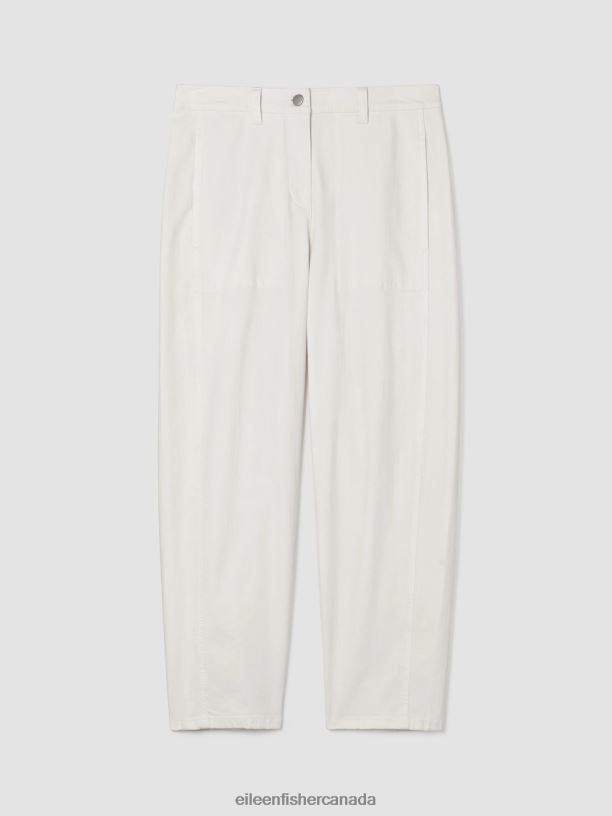 EILEEN FISHER Undyed Organic Cotton Denim Lantern Jean Easy Fit Ankle Length Women UNDYED NATURAL Clothing 024FN624