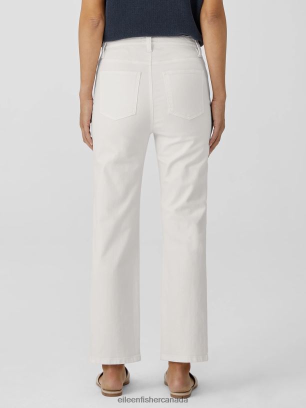 EILEEN FISHER Undyed Organic Cotton Denim Straight Jean Easy Fit Ankle Length Women UNDYED NATURAL Clothing 024FN736