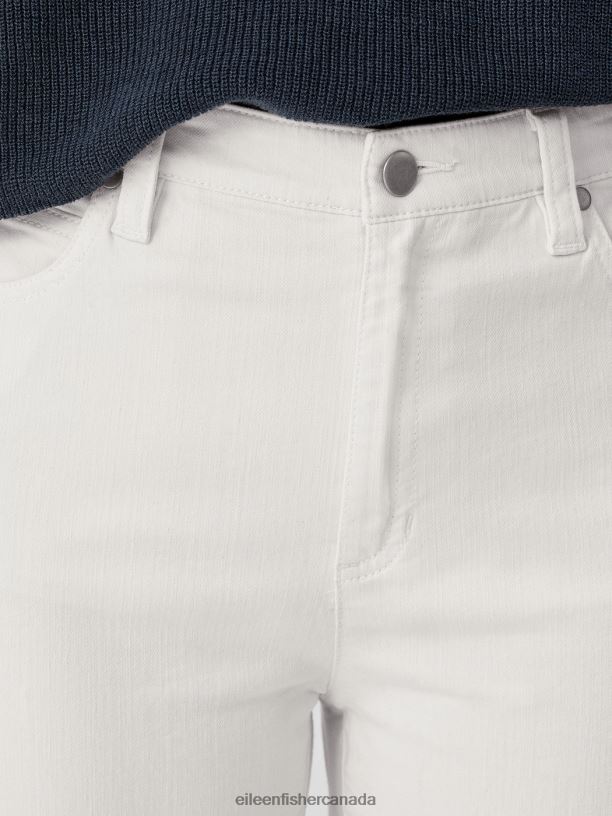 EILEEN FISHER Undyed Organic Cotton Denim Straight Jean Easy Fit Ankle Length Women UNDYED NATURAL Clothing 024FN736