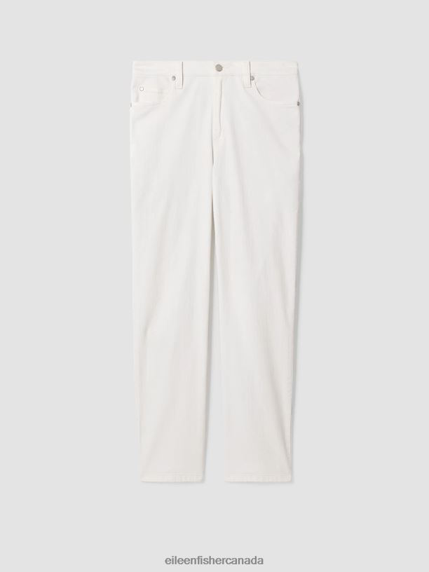 EILEEN FISHER Undyed Organic Cotton Denim Straight Jean Easy Fit Ankle Length Women UNDYED NATURAL Clothing 024FN736