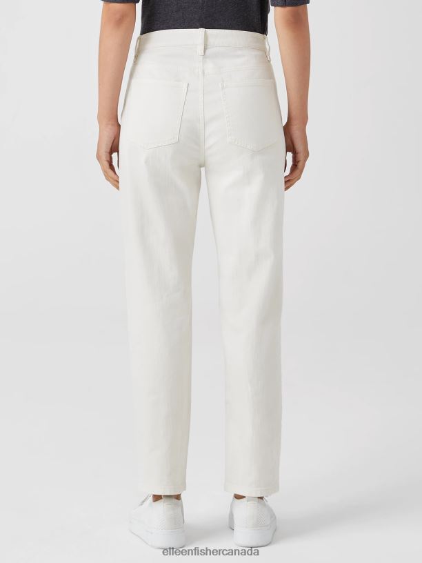 EILEEN FISHER Undyed Organic Cotton Stretch Straight Jean Easy Fit Ankle Length Women UNDYED NATURAL Clothing 024FN737