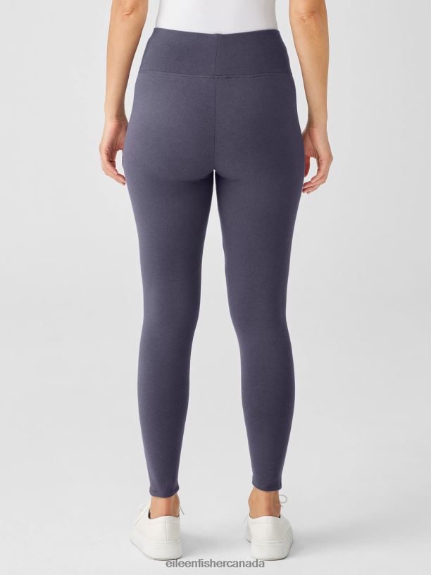 EILEEN FISHER Cozy Brushed Terry Hug High-Waisted Leggings Slim Fit Ankle Length Women BLACK Clothing 024FN676