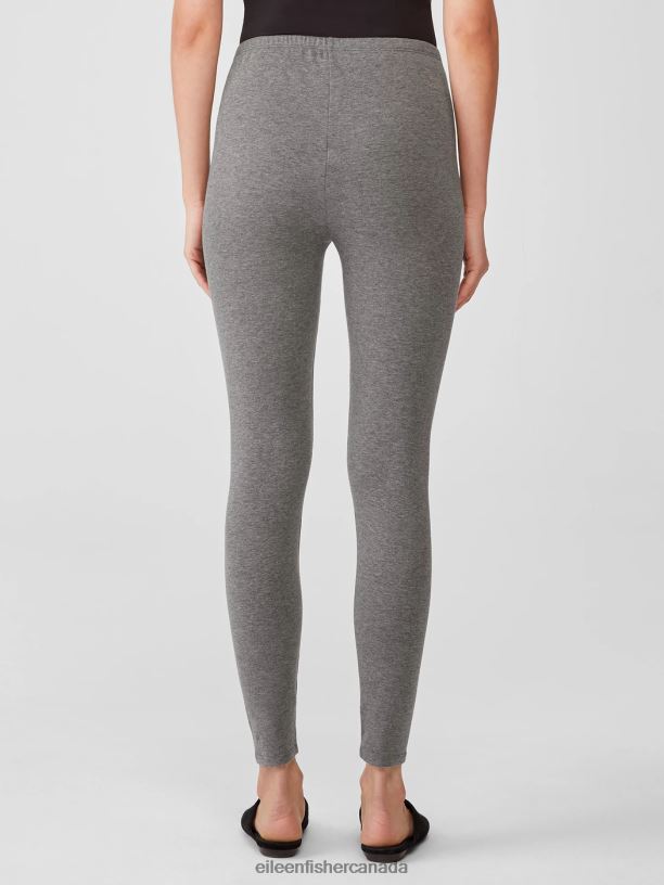 EILEEN FISHER Cozy Brushed Terry Hug Leggings Slim Fit Ankle Length Women ASH Clothing 024FN792