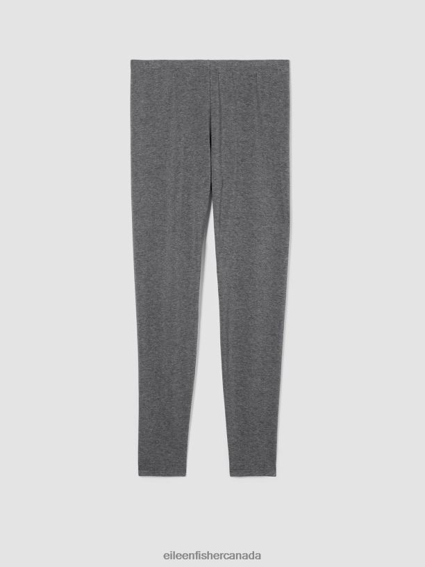 EILEEN FISHER Cozy Brushed Terry Hug Leggings Slim Fit Ankle Length Women ASH Clothing 024FN792