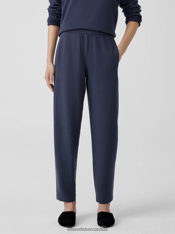 EILEEN FISHER Cozy Brushed Terry Hug Lantern Pant Easy Fit Ankle Length Women OCEAN Clothing 024FN763