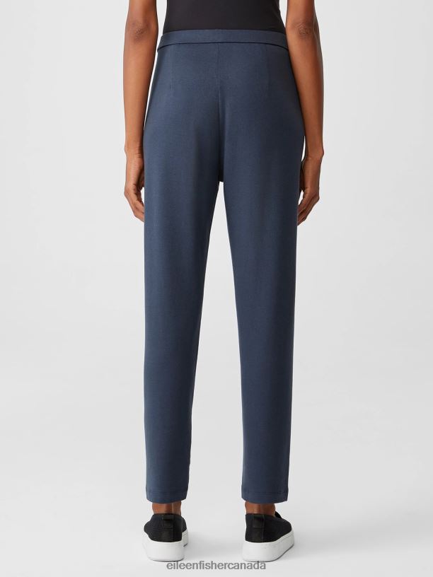 EILEEN FISHER Cozy Brushed Terry Hug Slouchy Pant Easy Fit Ankle Length Women OCEAN Clothing 024FN787