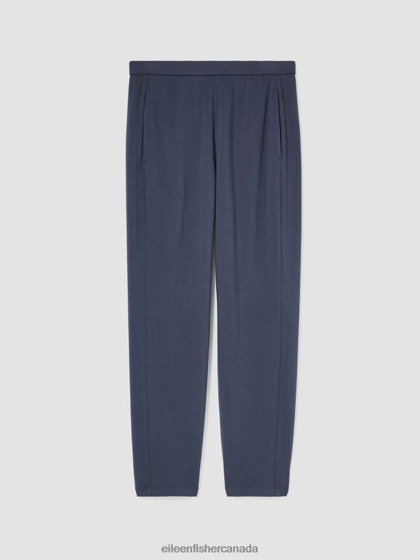 EILEEN FISHER Cozy Brushed Terry Hug Slouchy Pant Easy Fit Ankle Length Women OCEAN Clothing 024FN787