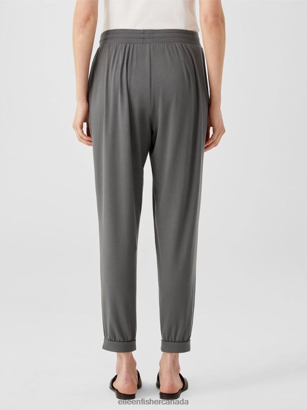 EILEEN FISHER Fine Jersey Jogger Pant Easy Fit Ankle Length Women SLATE Clothing 024FN775