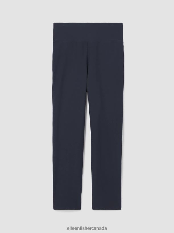 EILEEN FISHER Washable Stretch Crepe High Waisted Pant Slim Fit Women OCEAN Clothing 024FN724