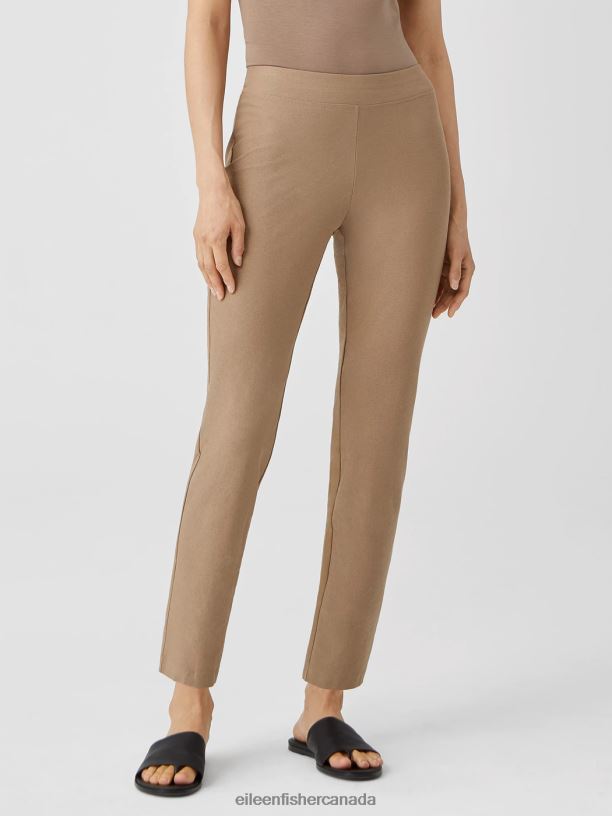 EILEEN FISHER Washable Stretch Crepe Pant Slim Fit Ankle Length Women BARLEY Clothing 024FN742