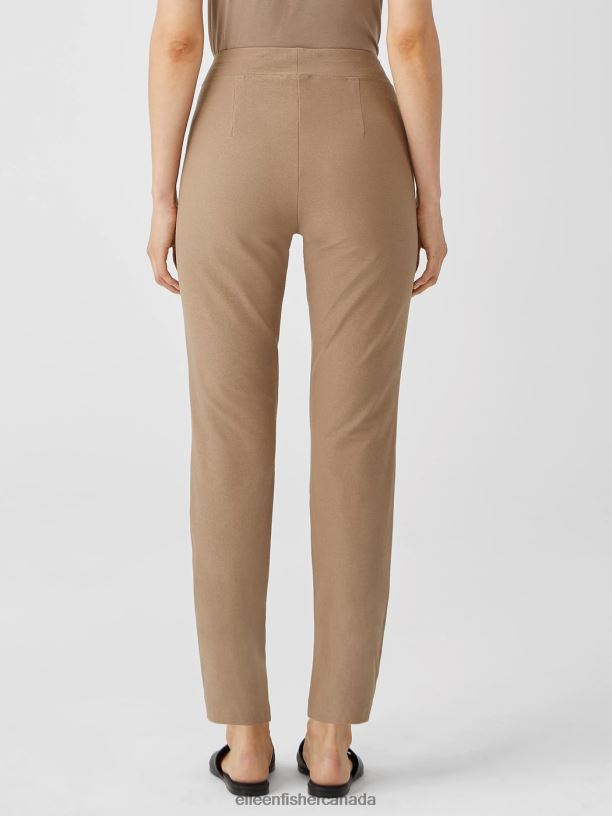 EILEEN FISHER Washable Stretch Crepe Pant Slim Fit Ankle Length Women BARLEY Clothing 024FN742