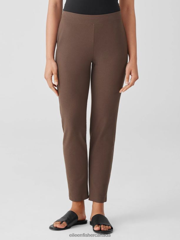 EILEEN FISHER Washable Stretch Crepe Pant Slim Fit Ankle Length Women BLACK Clothing 024FN580