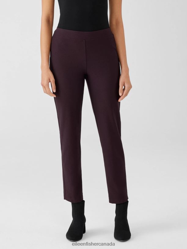 EILEEN FISHER Washable Stretch Crepe Pant Slim Fit Ankle Length Women CASSIS Clothing 024FN587