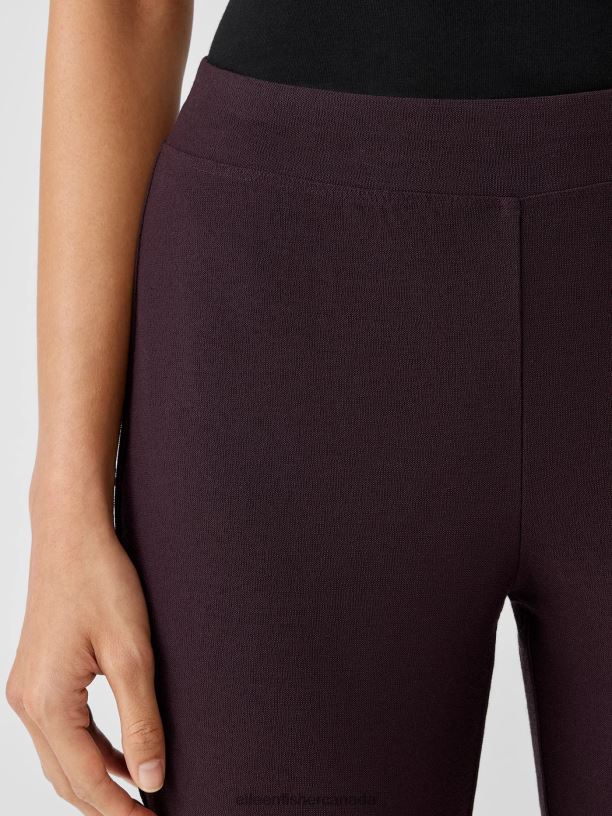 EILEEN FISHER Washable Stretch Crepe Pant Slim Fit Ankle Length Women CASSIS Clothing 024FN587