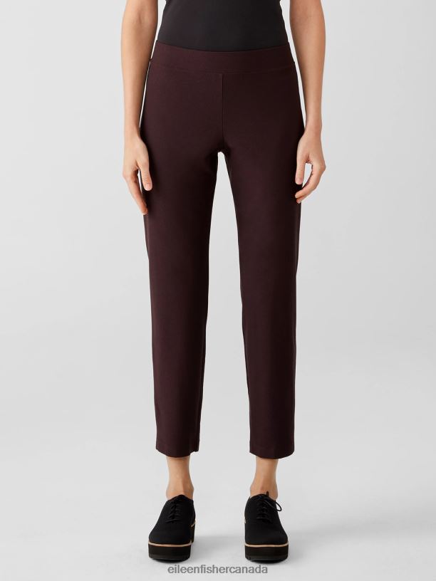 EILEEN FISHER Washable Stretch Crepe Pant Slim Fit Ankle Length Women CASSIS Clothing 024FN741