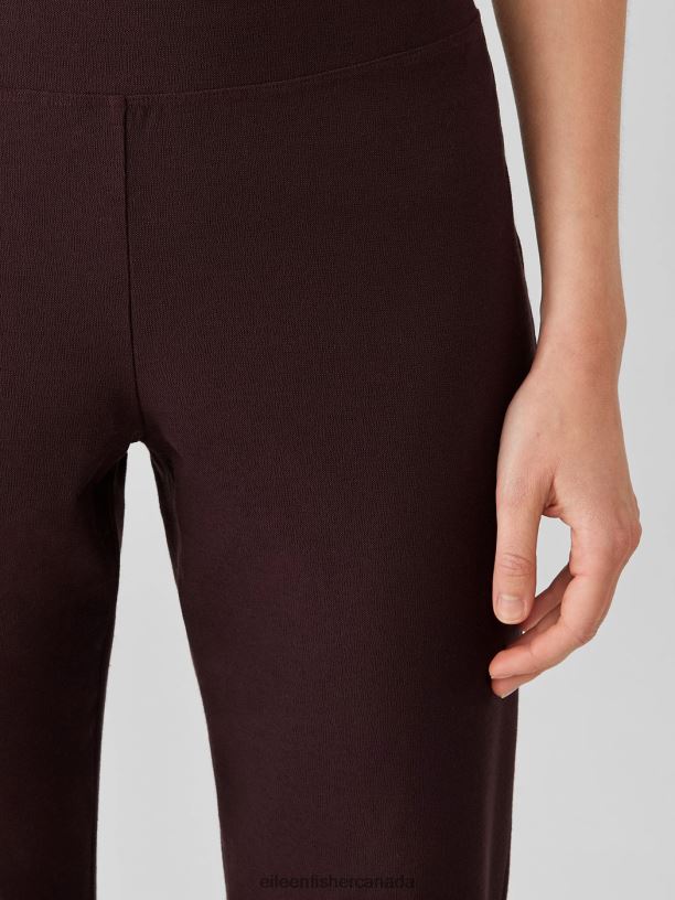 EILEEN FISHER Washable Stretch Crepe Pant Slim Fit Ankle Length Women CASSIS Clothing 024FN741